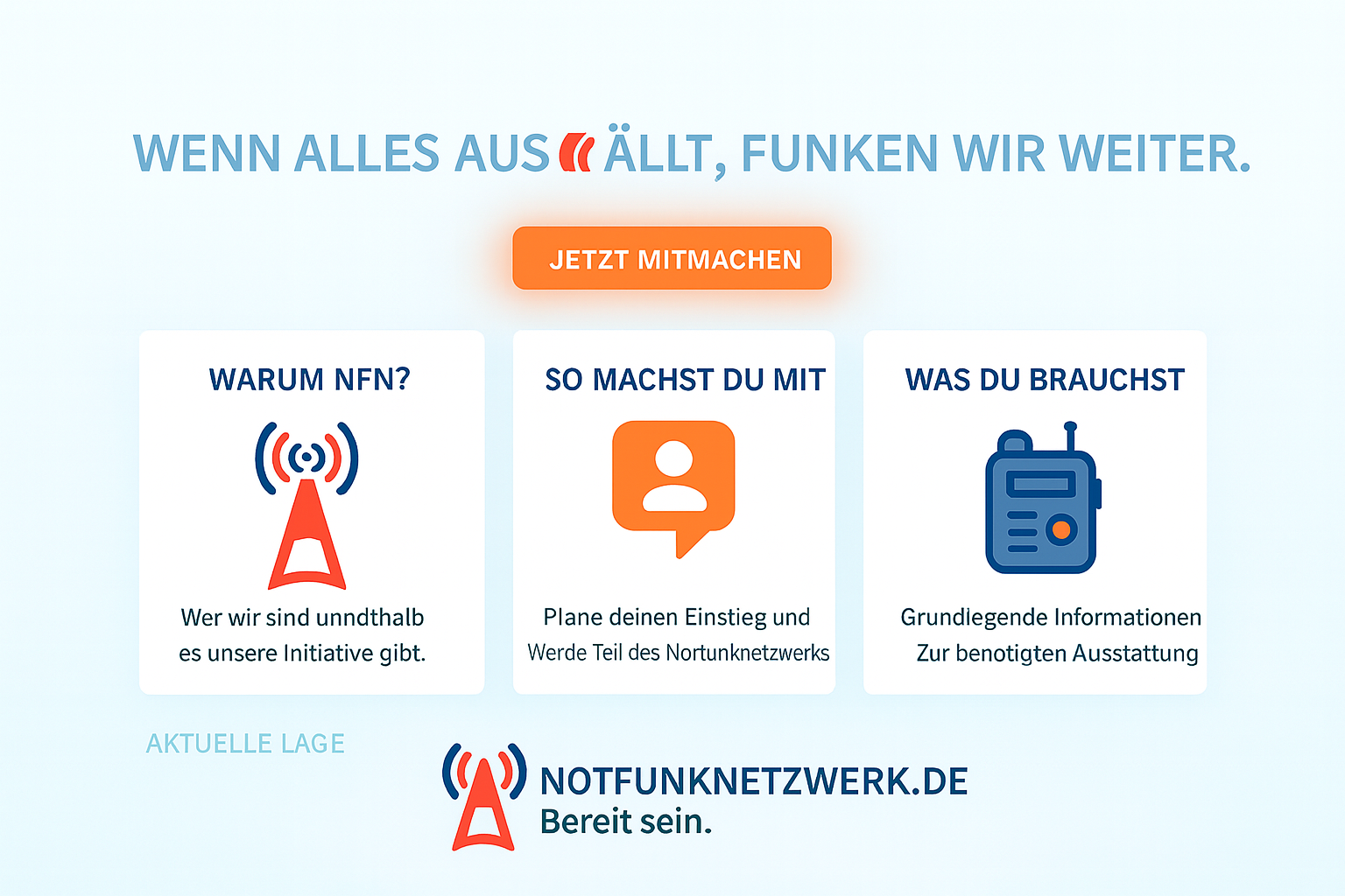 Banner Notfunknetzwerk