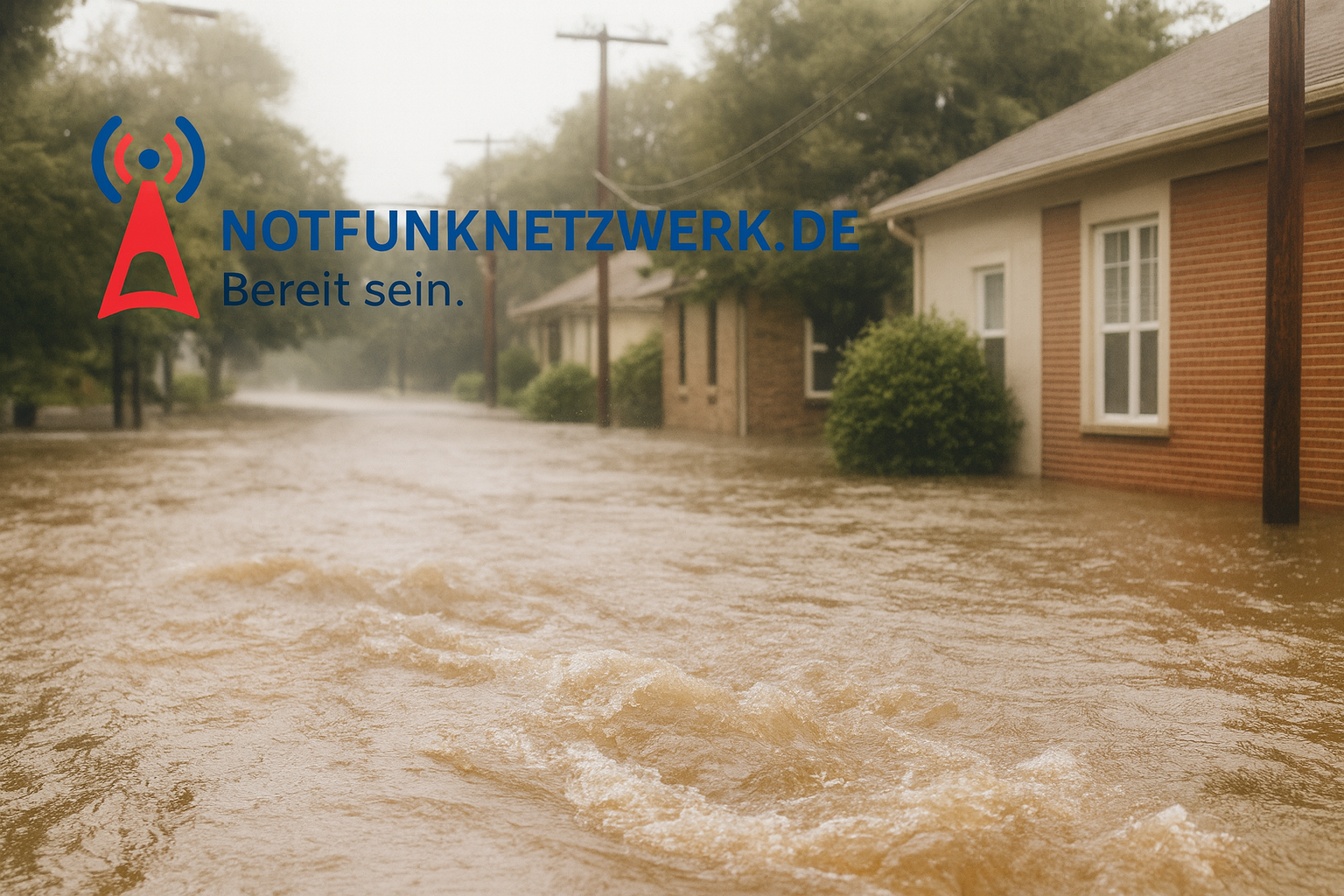 Überflutete Straße